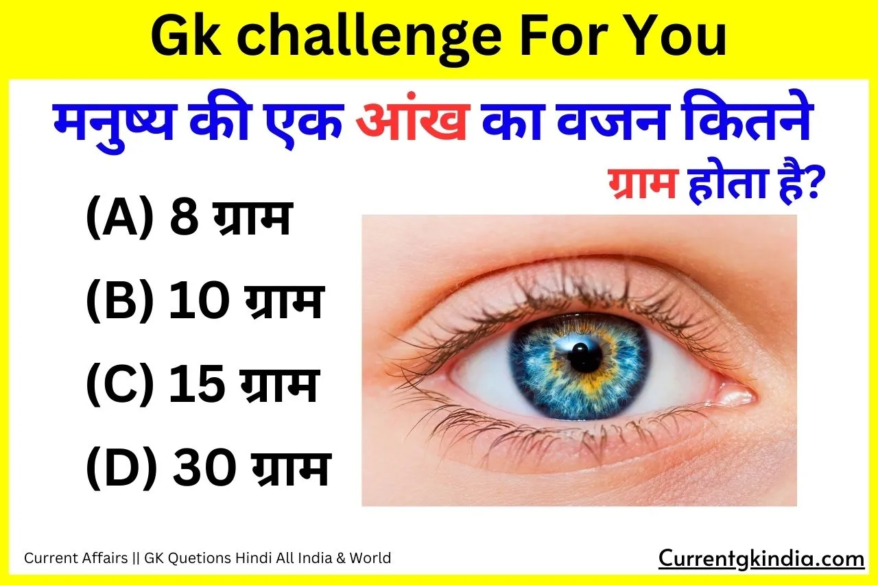 Insan Ki Ek Aankh Ka Vajan Kitna Gram Hota Hai Interesting Gk Questions मनुष्य की एक आंख का वजन कितने ग्राम होता है?